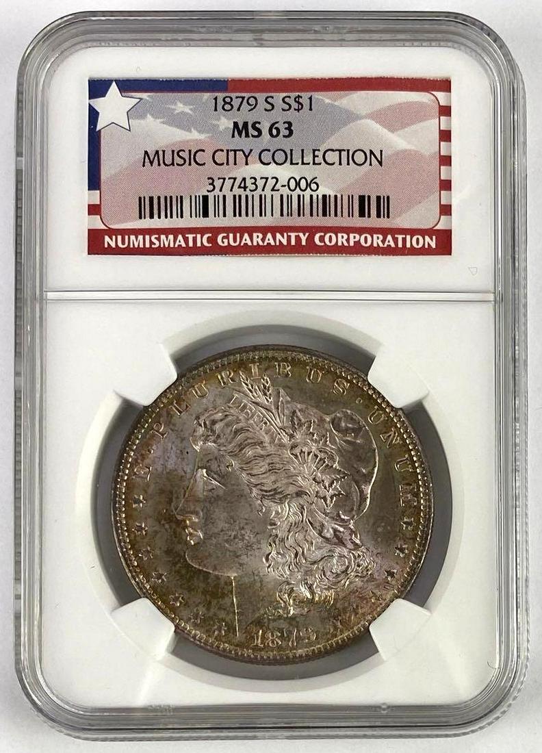 1879 S Morgan Silver Dollar Music City Collection (NGC) MS63 (1 of 2)
