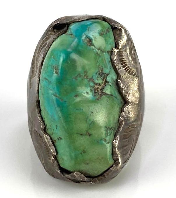 Sterling Silver Native American Turquoise Ring Ring (1 of 4)