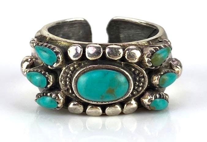 Sterling Silver Native American Turquoise Ring Ring (1 of 4)