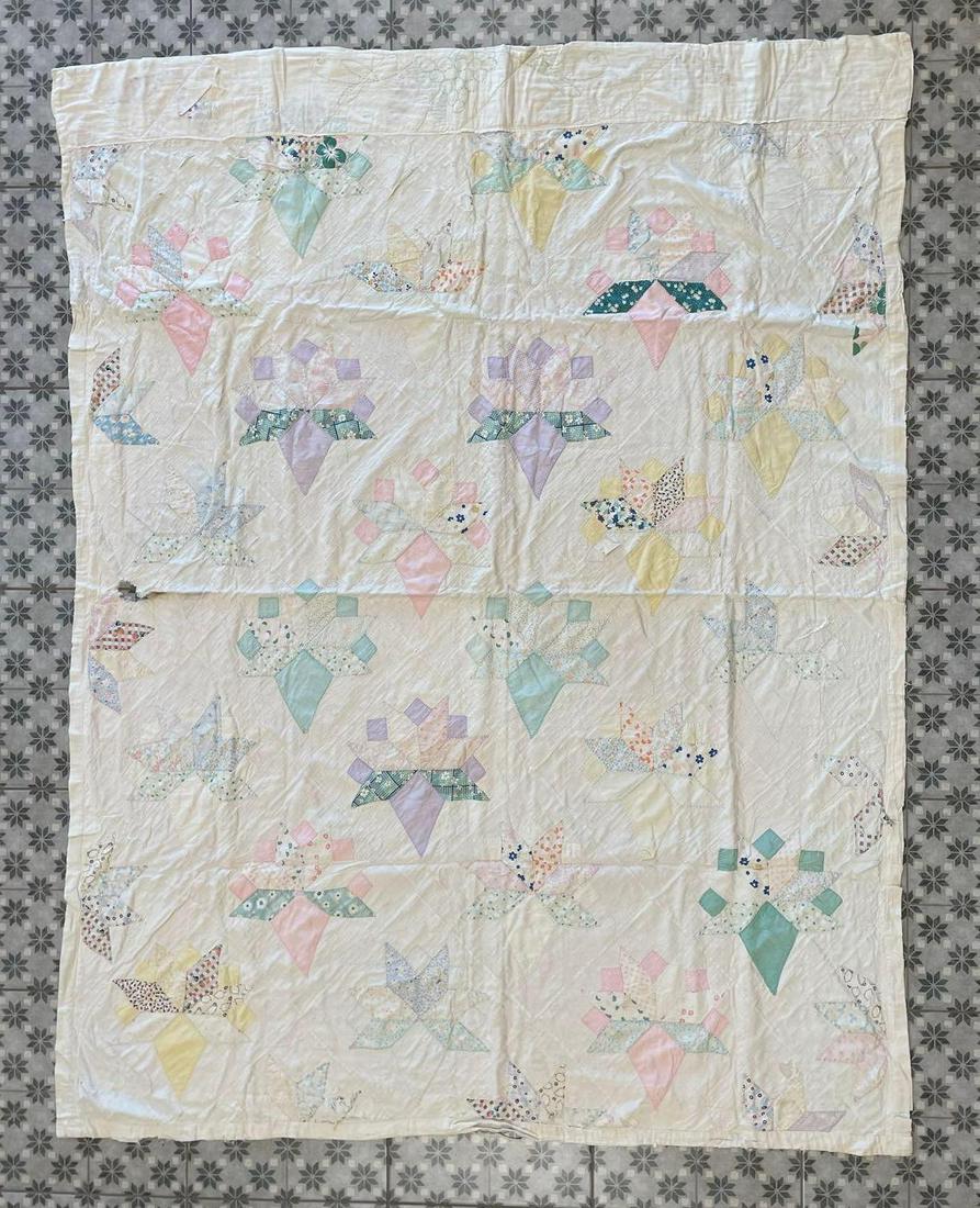 Vintage Hand Stitched Patch Quilt (1 of 6)