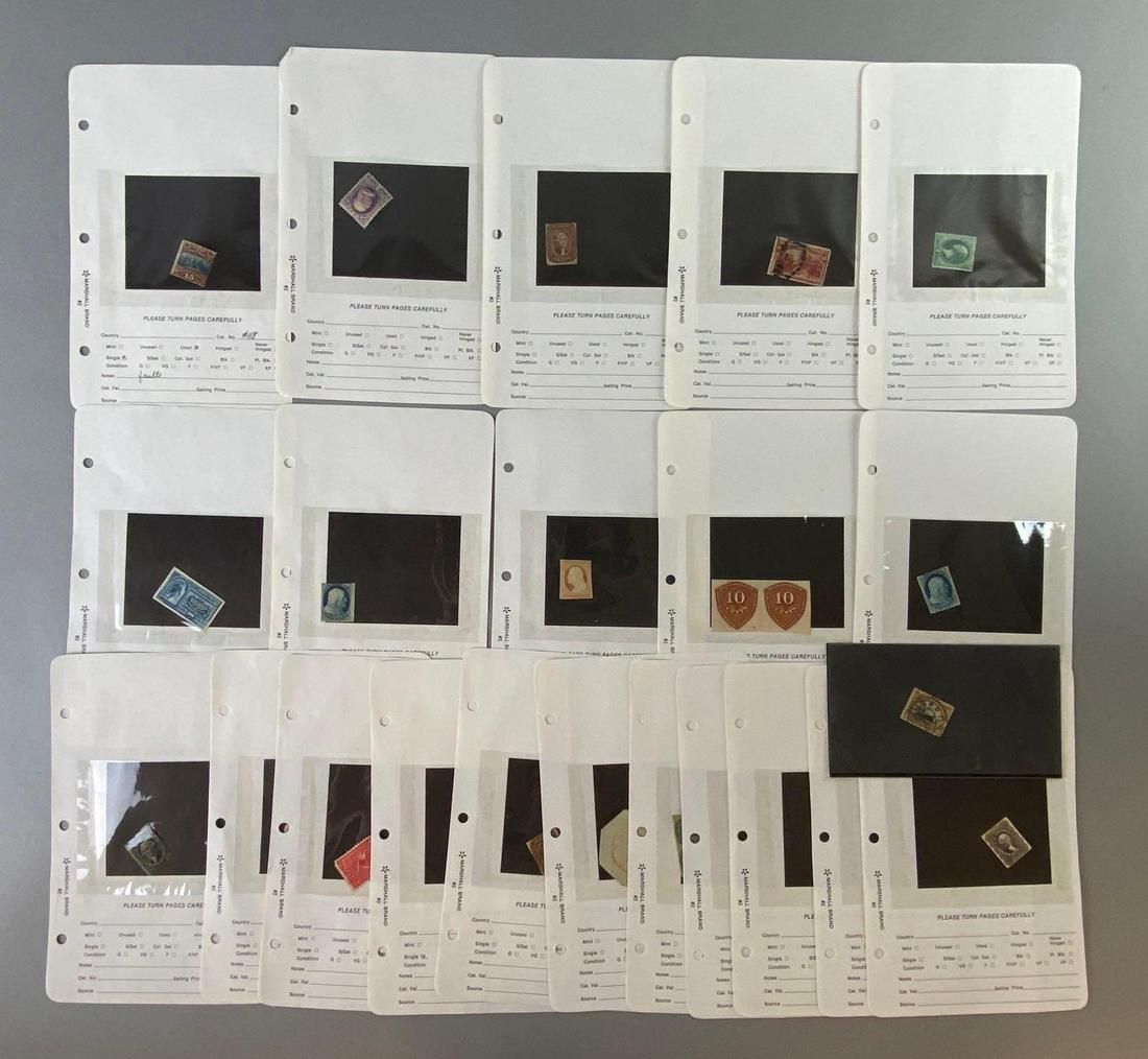Group of 20+ Marshall Brand Stamp Pages (1 of 3)