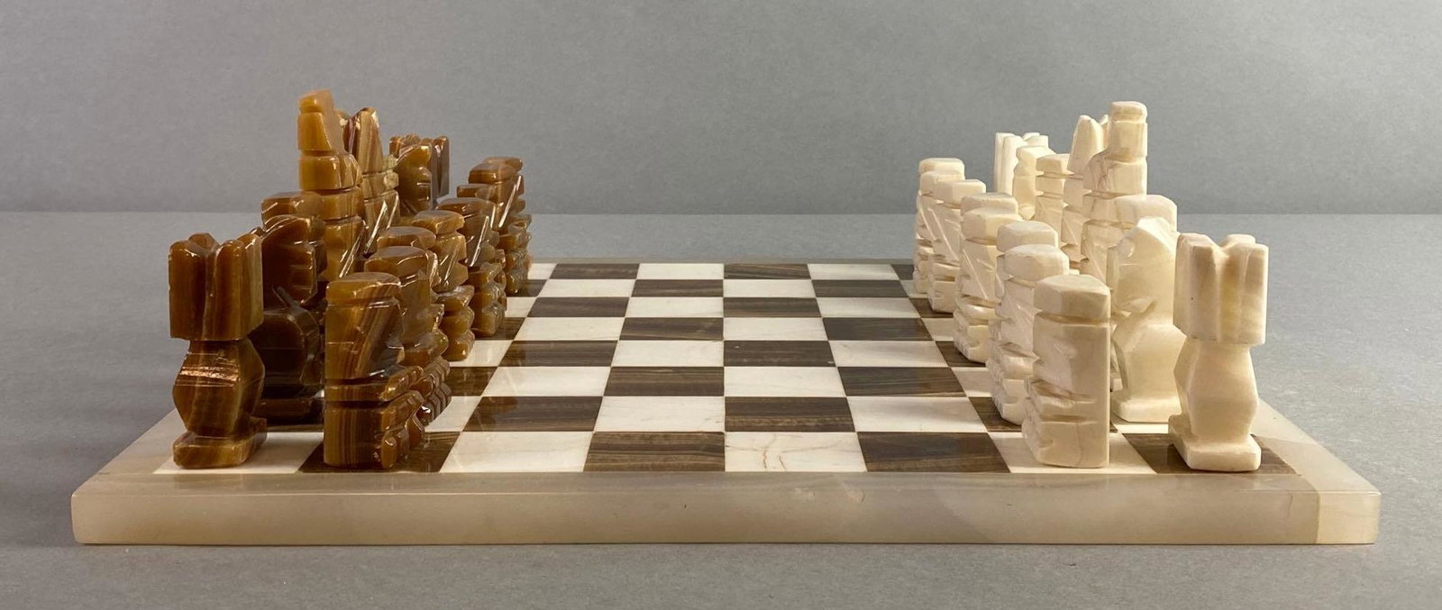 Glass and Stone Carved Chess Set (1 of 5)