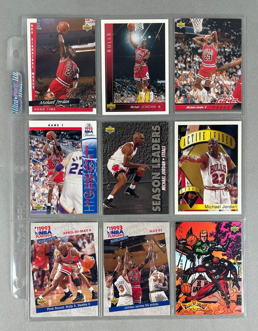 Group of 9 Michael Jordan Basketball Cards (1 of 2)
