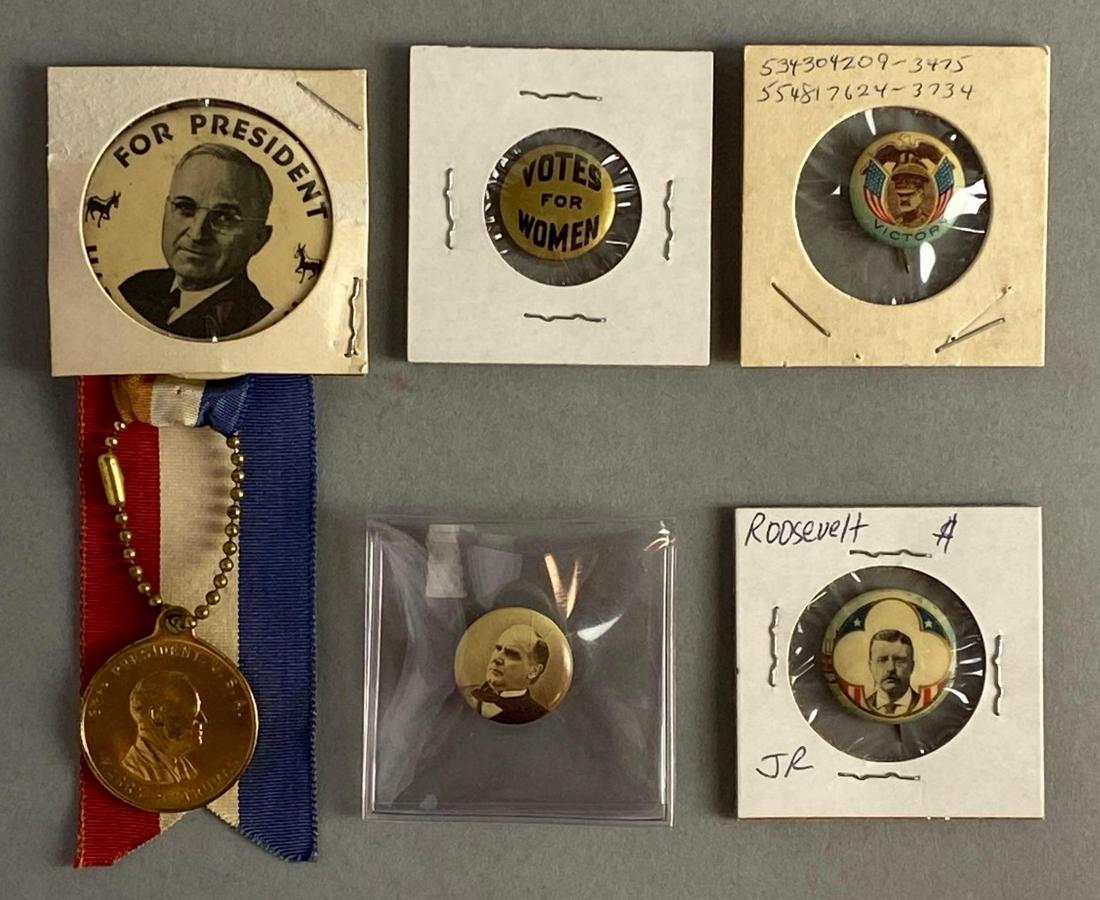 Group of 5 Assorted Political and Presidential Buttons (1 of 5)