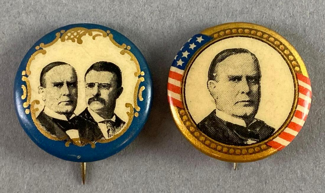 Group of 2 William McKinley Presidential Campaign Buttons (1 of 2)