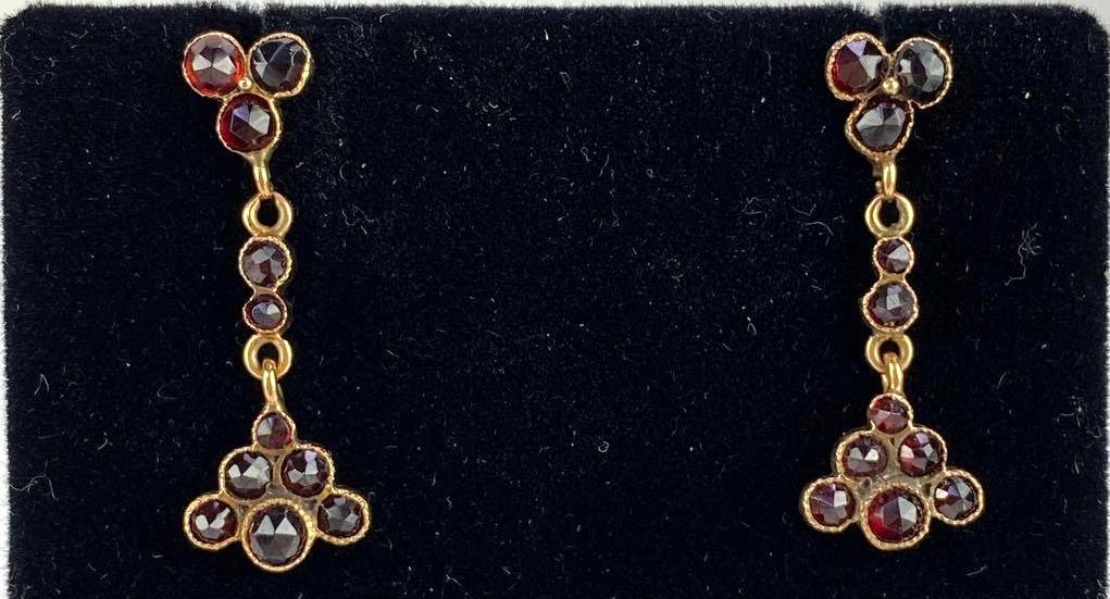 14K Gold Garnet Earrings (1 of 3)