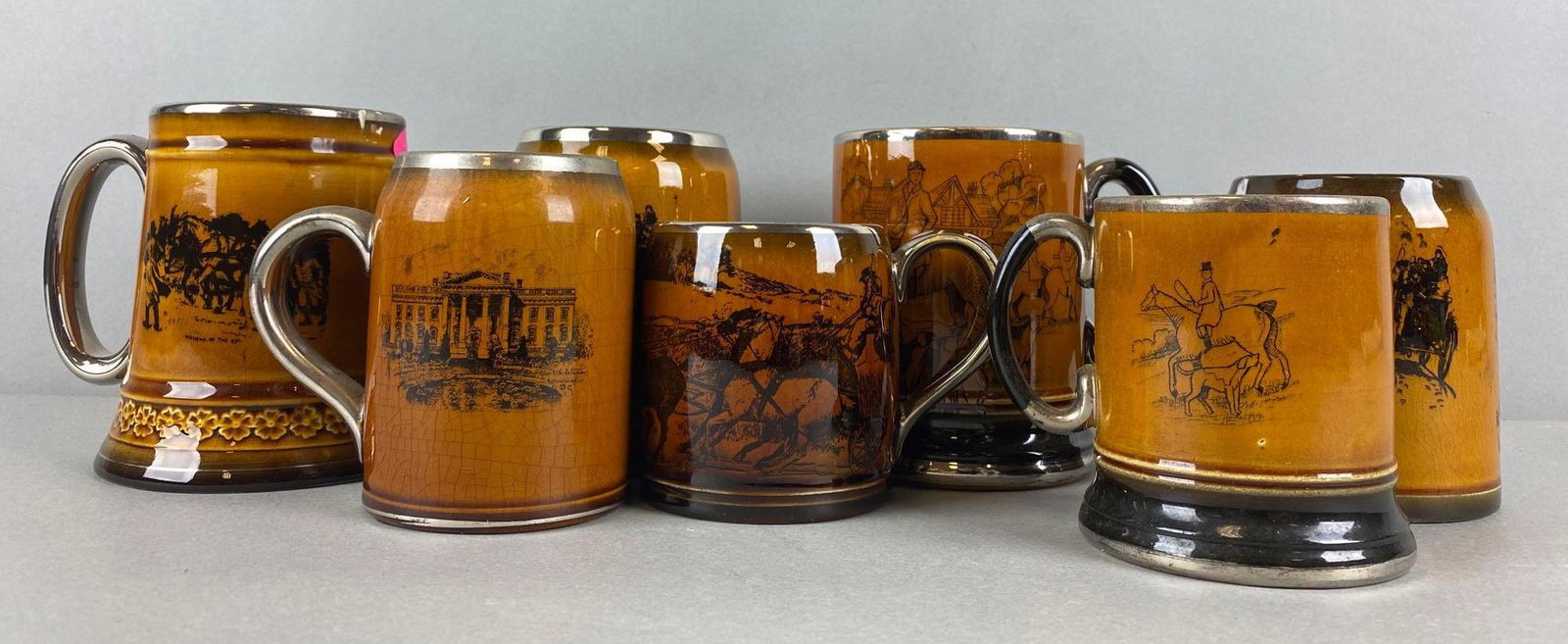 Group of 7 National Remembrance Mugs and More: Ceramic. Largest measures 5 x 5 inches