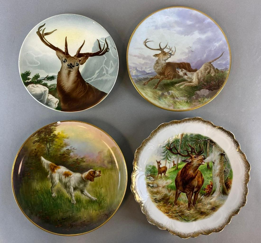 Group of 4 Dog and Deer Plates (1 of 6)