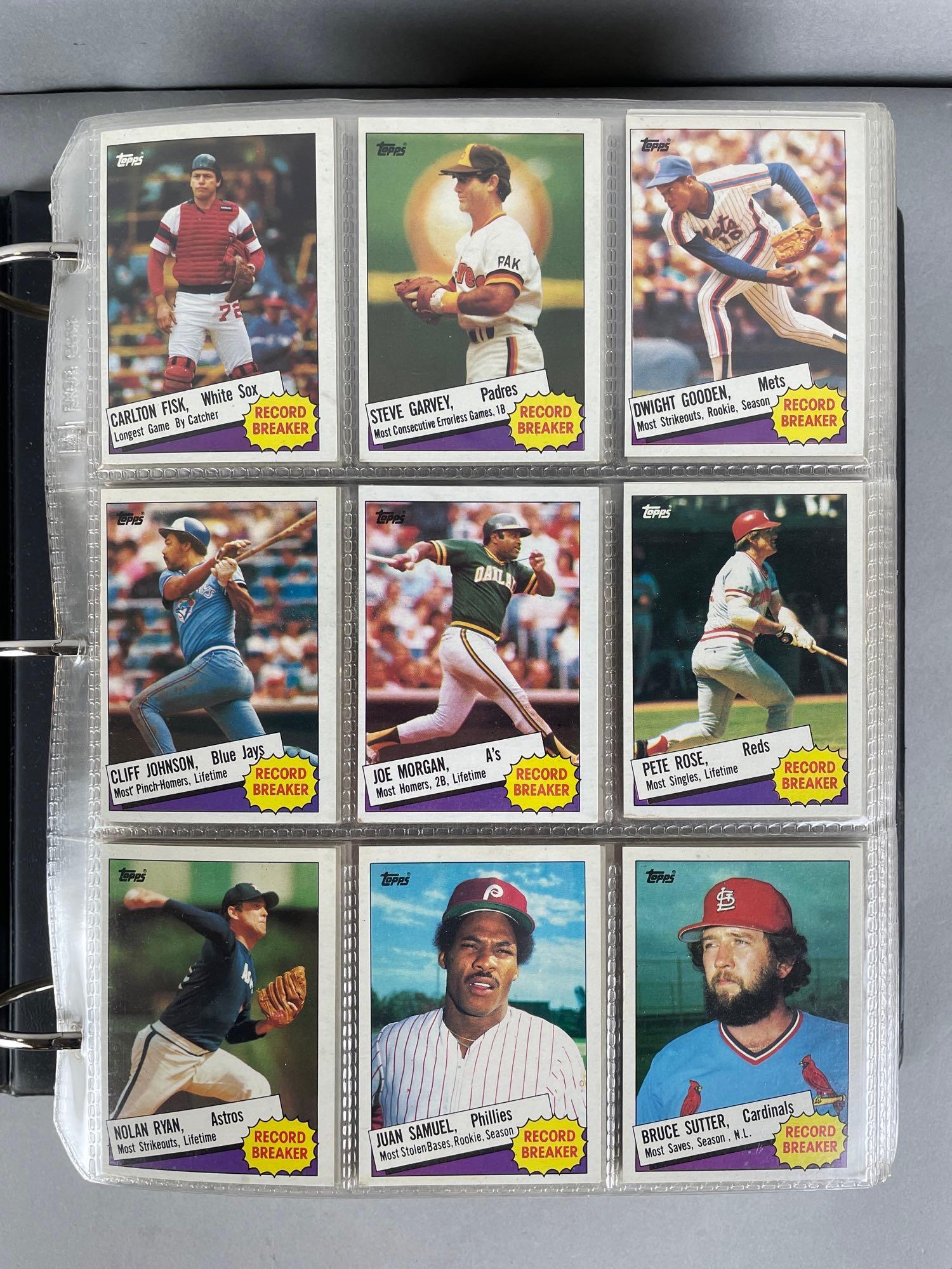 1985 Topps and Topps Traded Baseball Sets: Mark McGwire, Kirby Puckett, Doc Gooden, Roger Clemens rookies. Nice sets