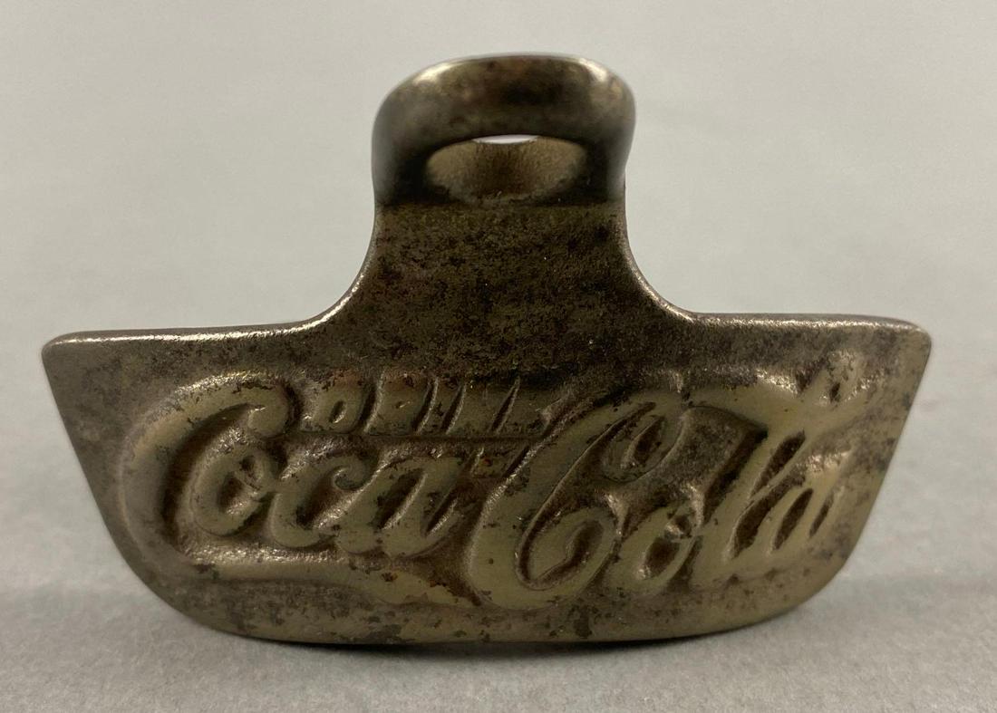 Coca-Cola Metal Advertising Bottle Opener: Made in USA. 2 x 2 1/2 inches