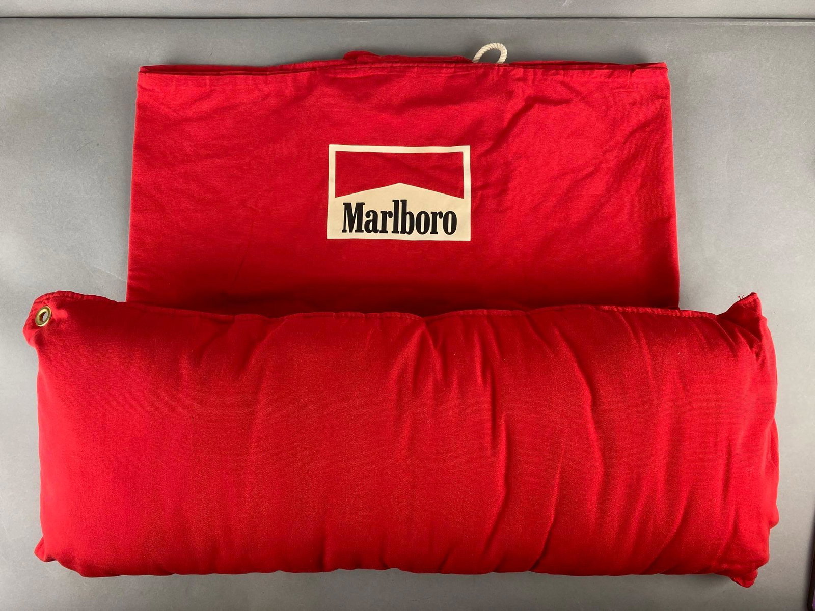Marlboro Advertising Hammock Bag with Pillow: Bag measures 62 X 12 1/2 inches
