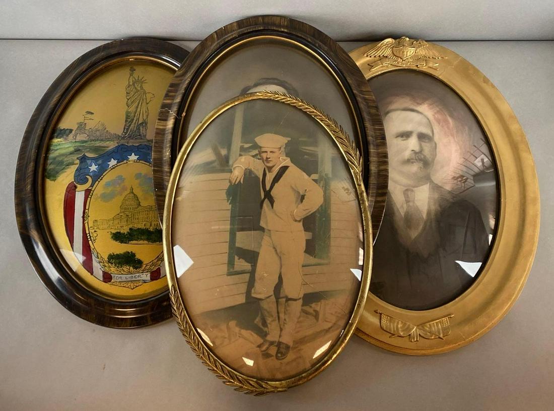 Group of 4 Assorted Convex Bubble Glass Portraits and More (1 of 5)