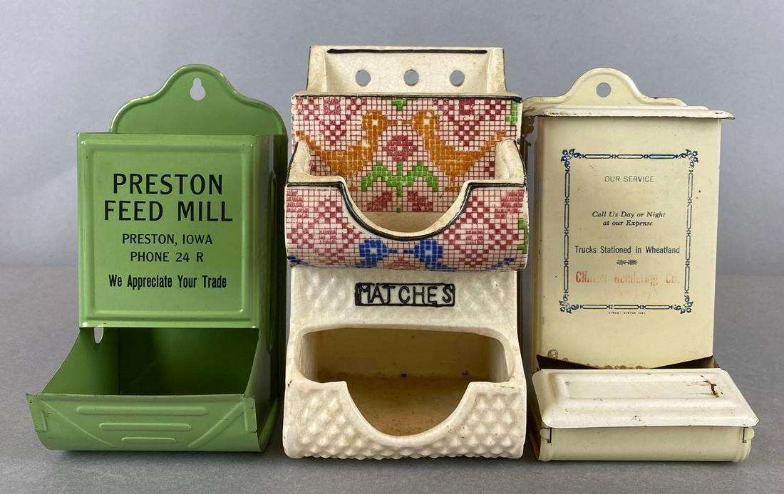 Group of 3 Vintage Advertising Match Safes (1 of 4)