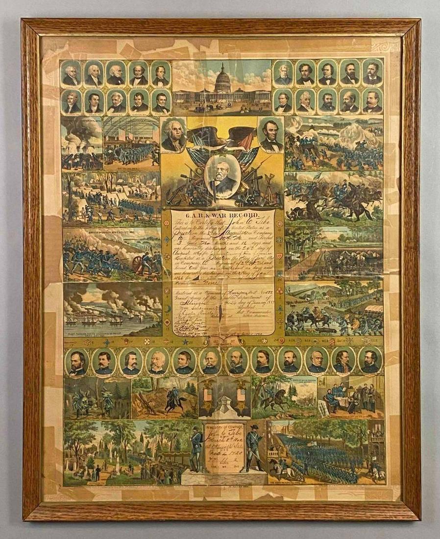 1861 G.A.R. And War Record of Enlisting Soldier (1 of 4)