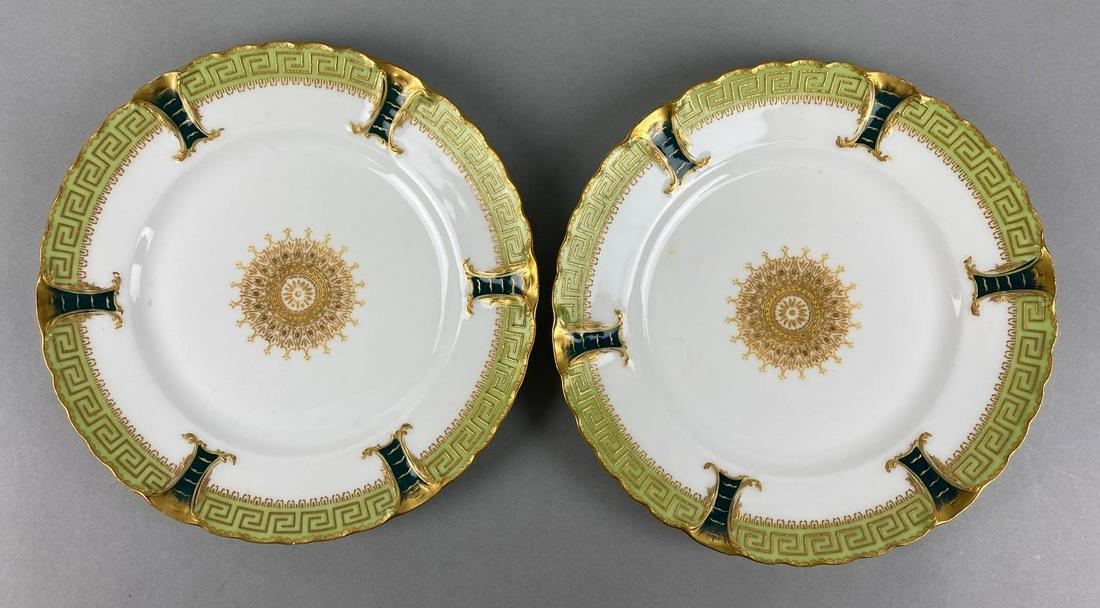 Group of 2 Cowell and Hubbard Co. Plates: Limoges, France. HCL. 9 inches in diameter