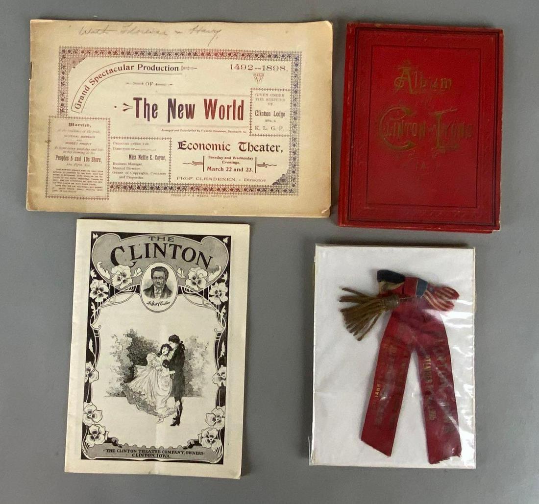 Group of 4 Clinton Iowa Ephemera Items (1 of 6)