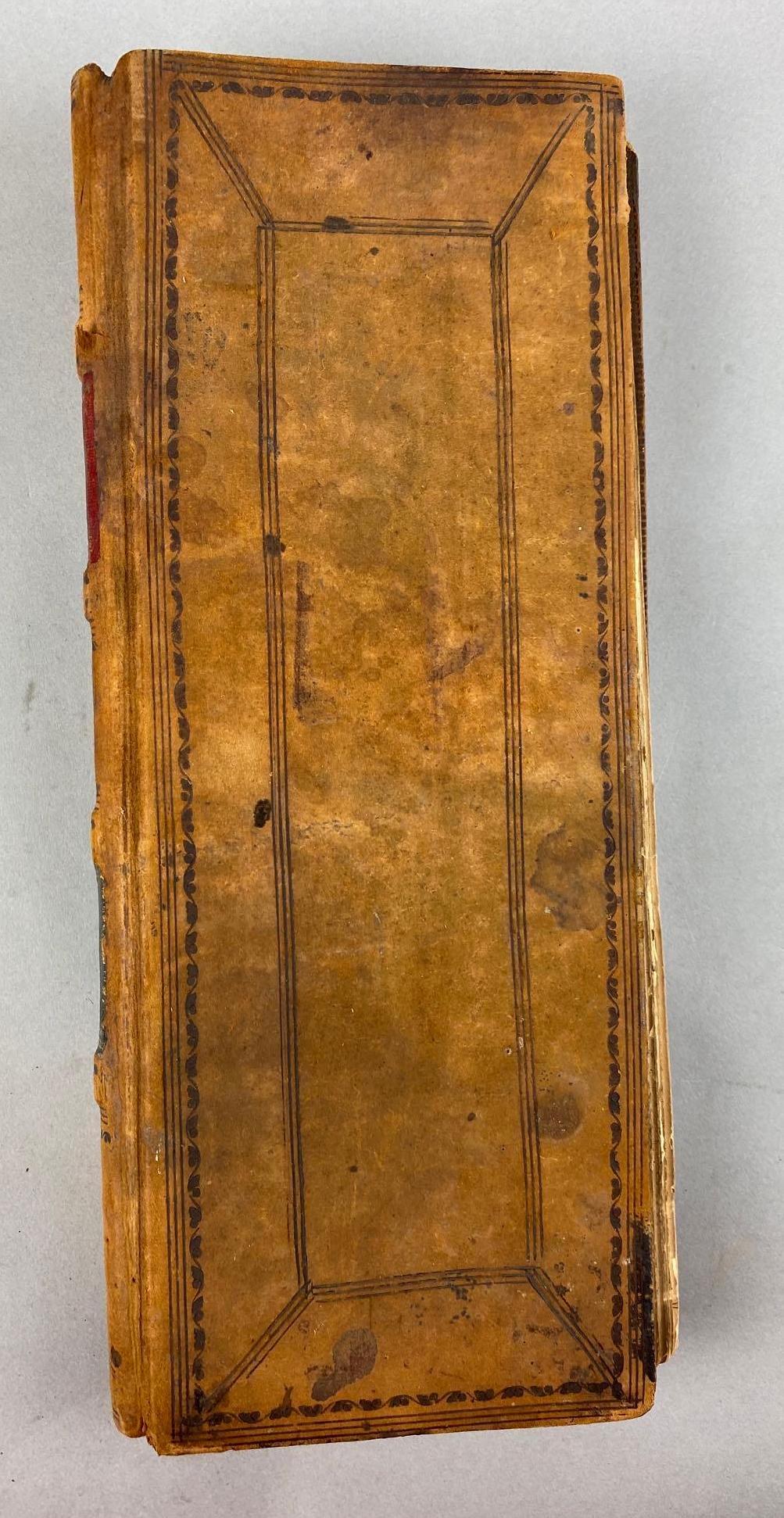 Antique T. Brown Day Book: Entries from 1800s. 14 1/2 x 7 x 2 1/2 inches