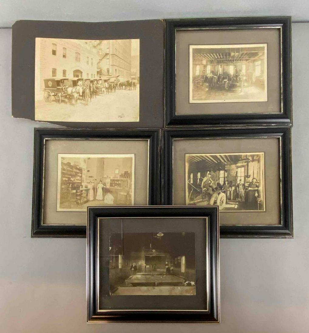 C. 1890 - 1900 Group of 5 Interior Business Photographs and More (1 of 4)