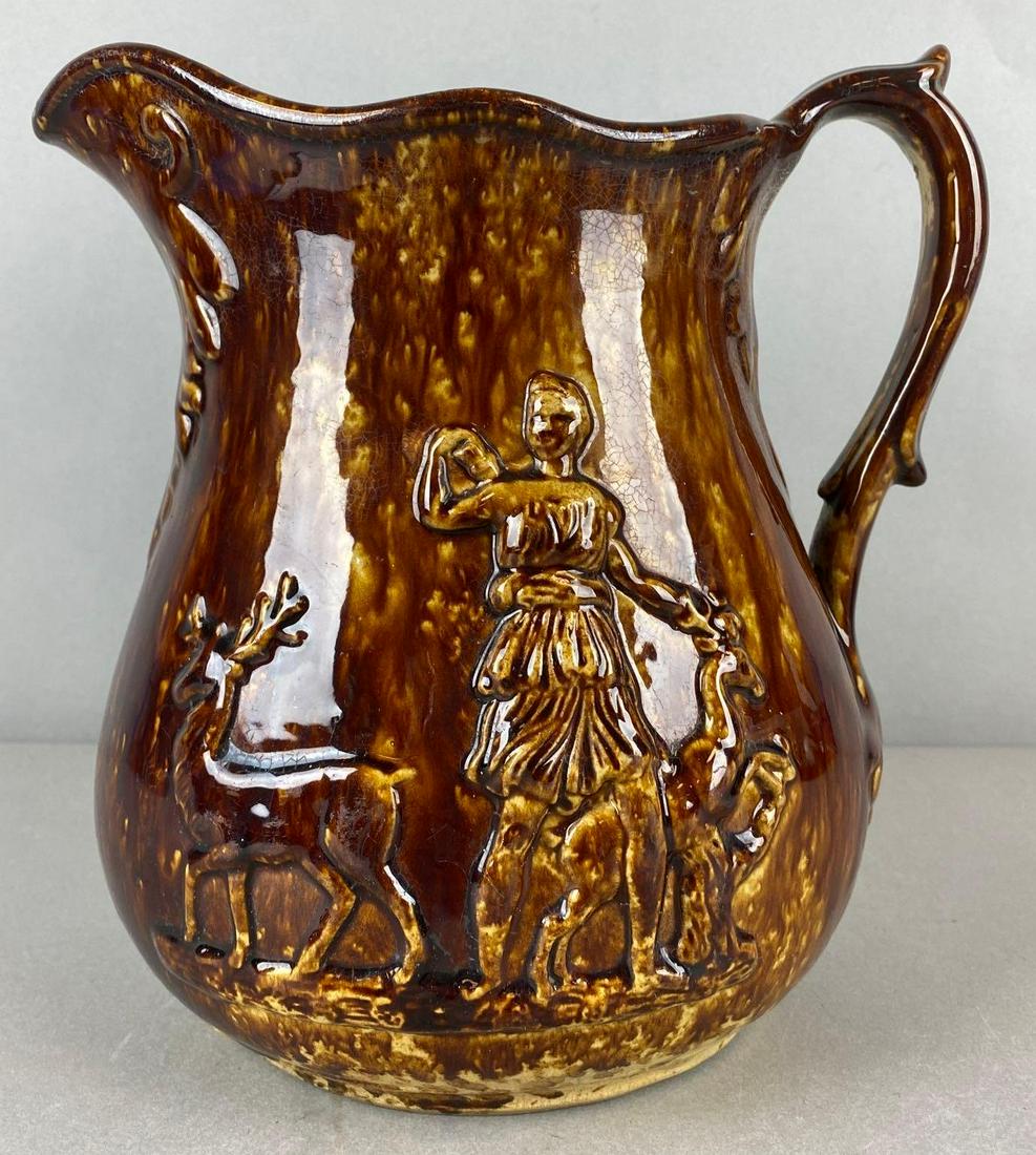 Bennington Rockingham Glaze Stoneware Pitcher (1 of 5)