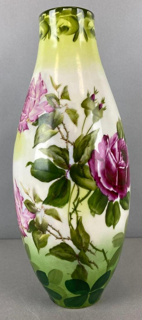 Antique Vienna Austria Rose Hand Painted Porcelain Vase (1 of 5)