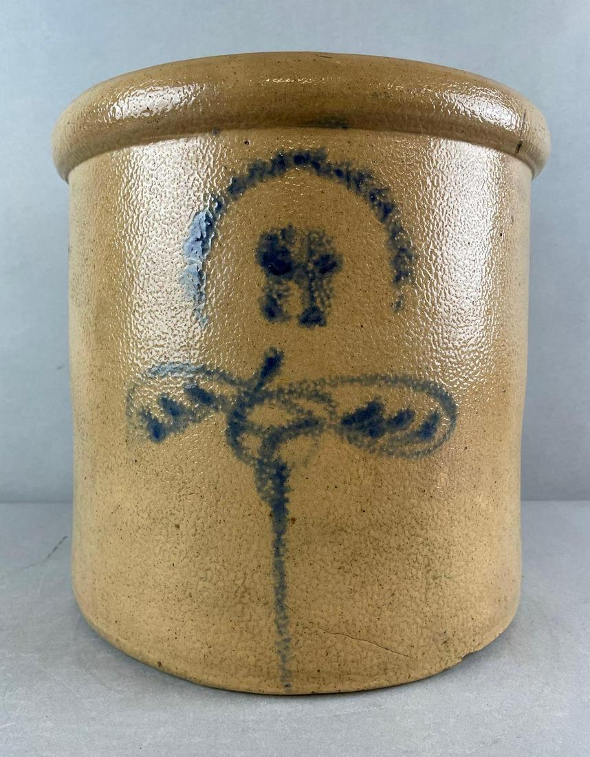 3 Gallon Salt Glaze Macomb Dragonfly Crock with Unusual Color and Texture (1 of 4)