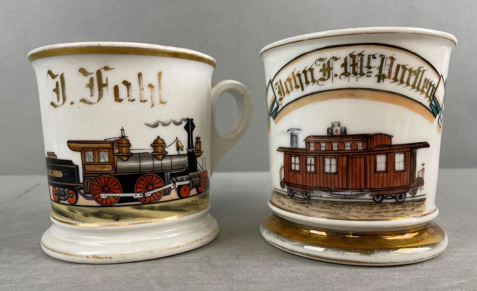 Group of 2 Railroad Occupational Shaving Mugs (1 of 5)