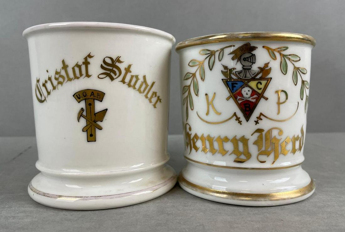 Group of 2 Fraternal Organization Shaving Mugs (1 of 6)
