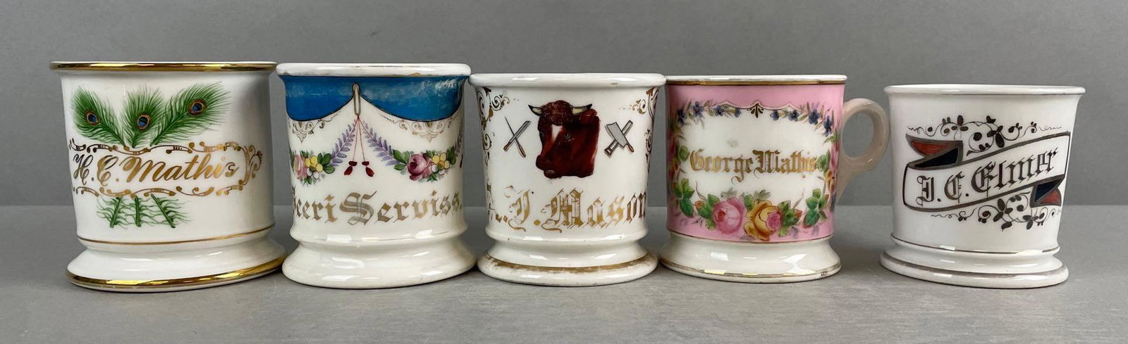 Group of 5 Personalized Occupational Shaving Mugs (1 of 7)