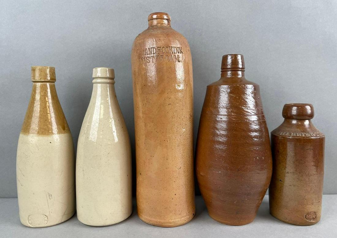 Group of 5 Stoneware Bottles (1 of 7)