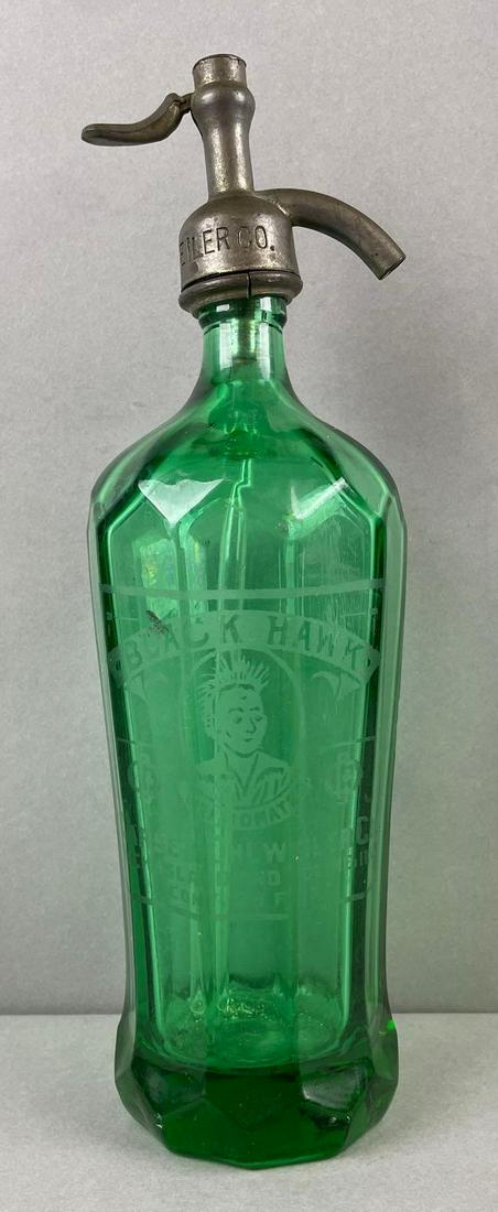 Carse and Ohlweiler  Co. Blackhawk Green Seltzer Bottle (1 of 4)