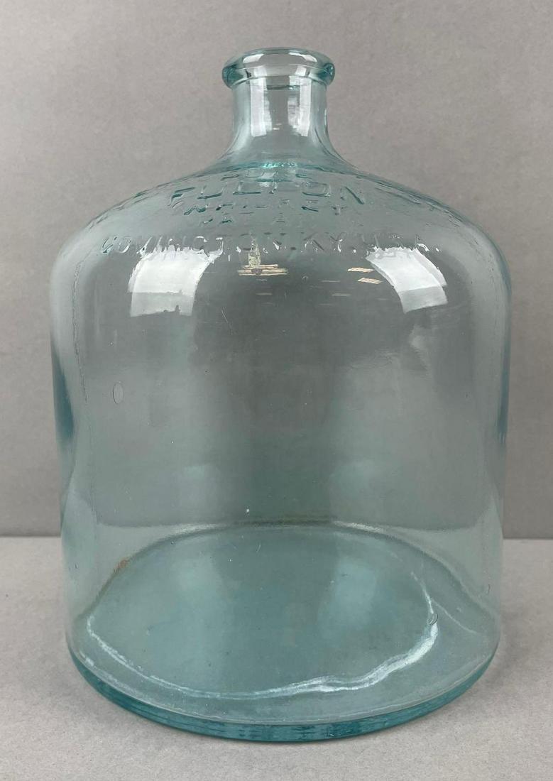 Myers and Co. Pure Fulton Whiskey 1 Gallon Bottle: Covington KY. Measures 9 1/2 x 7 inches