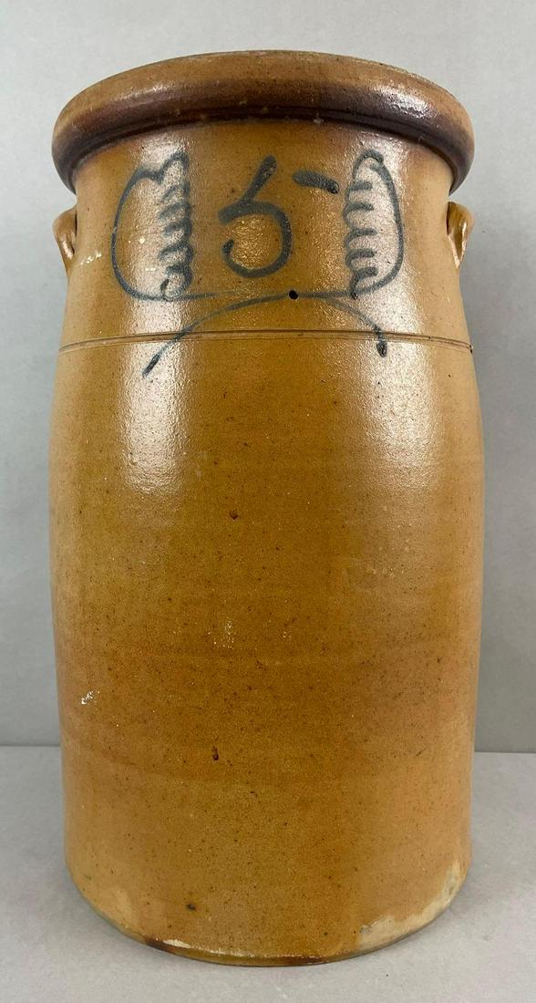 5 Gallon Salt Glaze Churn with Cobalt Decoration (1 of 7)