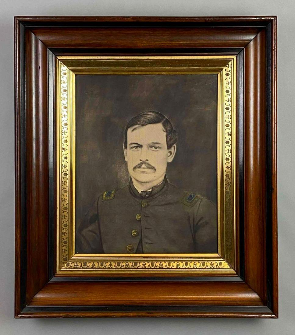 Civil War Soldier Portrait Charcoal Sketch on Paper (1 of 3)