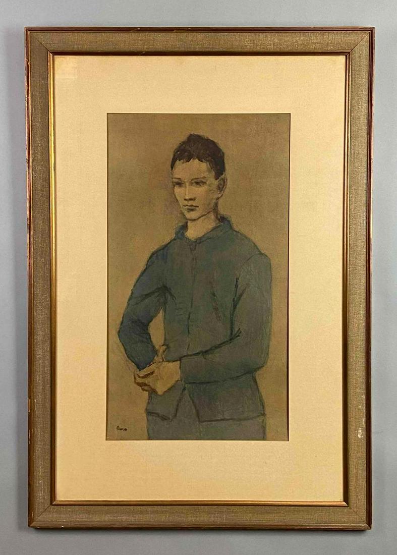 ピカソ　リトグラフ　\"Portrait au cou bleu\" Pablo Picasso | Portrait au Cou Bleu (1946 | Year Printed