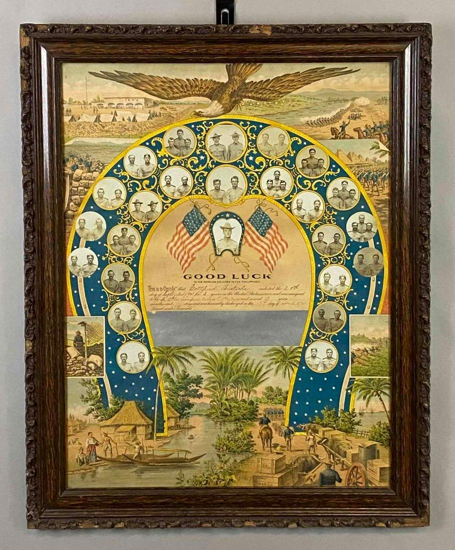 1904 Good Luck to Soldiers in the Philippines Photograph Display (1 of 6)