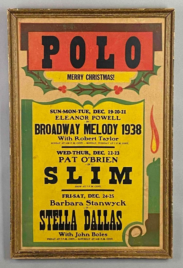 1938 Polo Theatre Christmas Show Lineup Poster (1 of 4)