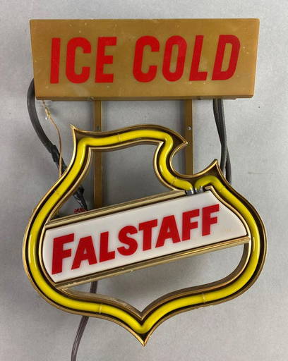Falstaff Neon Light Up Advertising Beer Sign