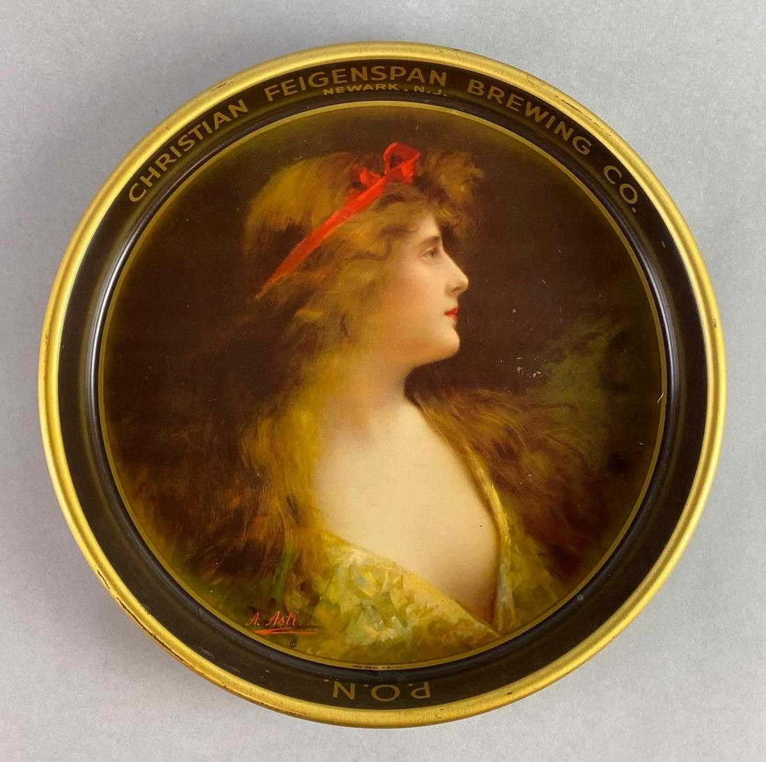 Christian Feigenspan Brewing Co Advertising Metal Beer Trays (1 of 3)