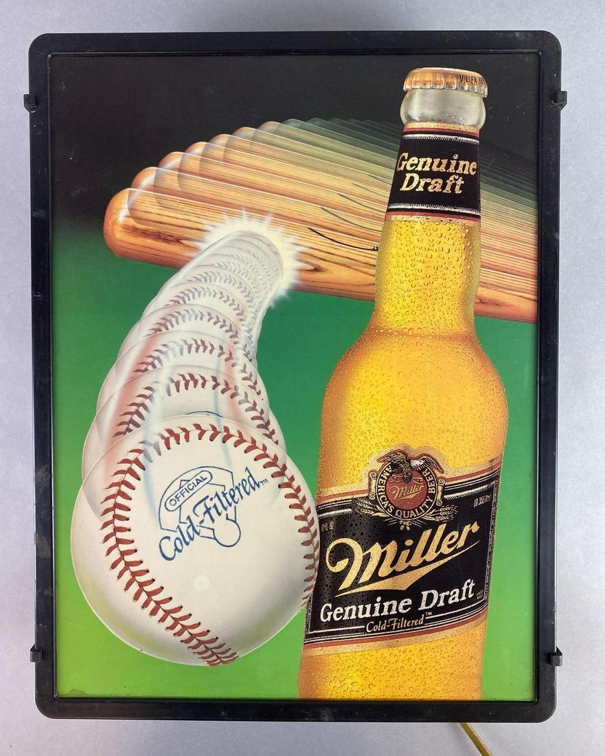 Miller Draft Baseball Light-Up Advertising Sign (1 of 5)