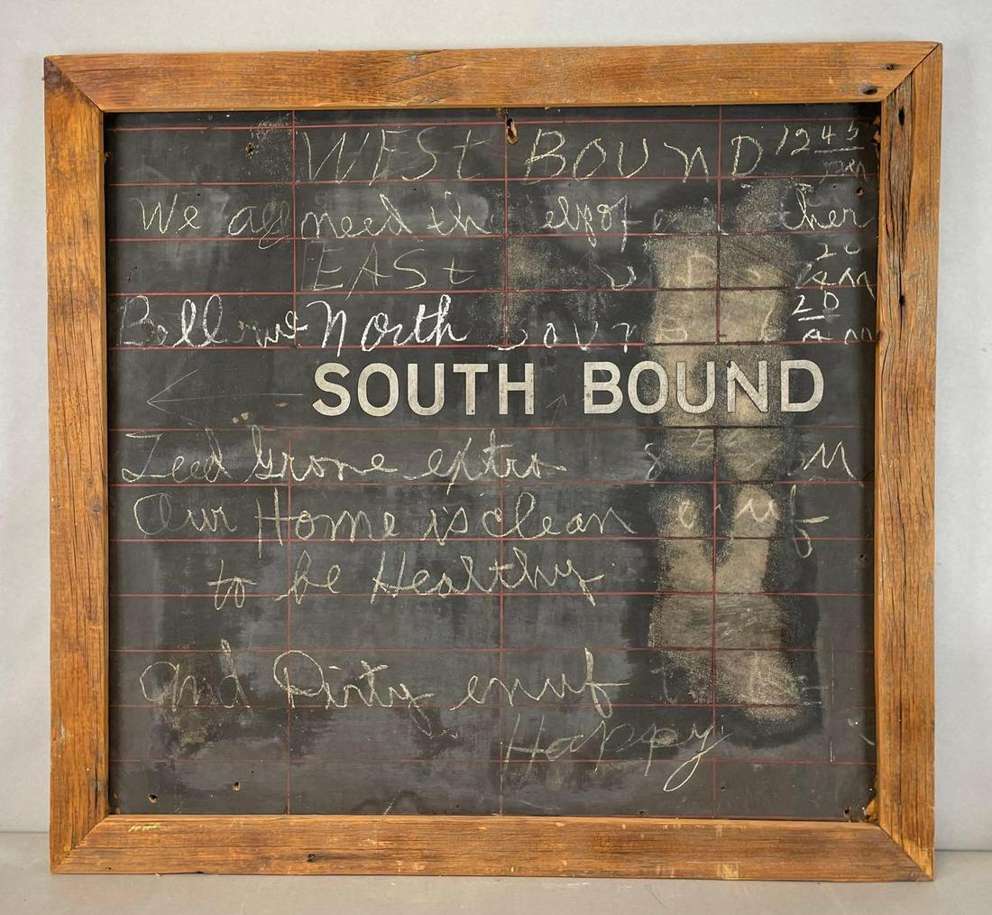 Vintage Train Depot Chalkboard Schedule Sign (1 of 3)