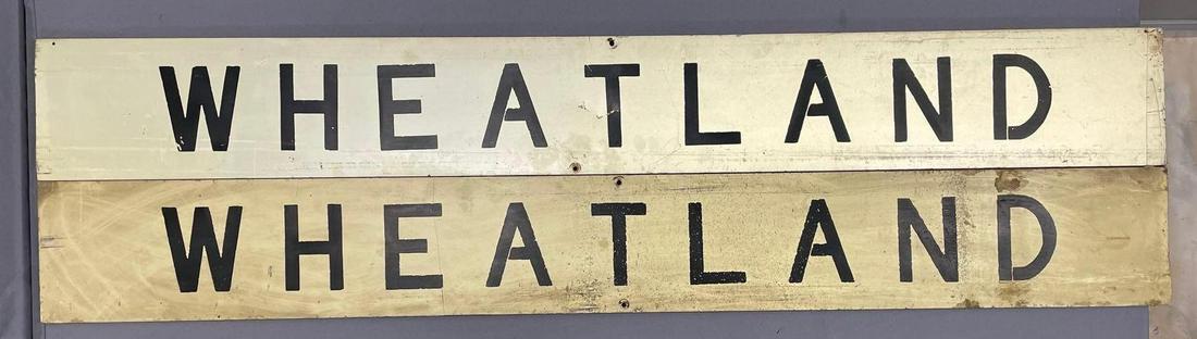 Group of 2 Wheatland Train Station Depot Metal Sign (1 of 2)
