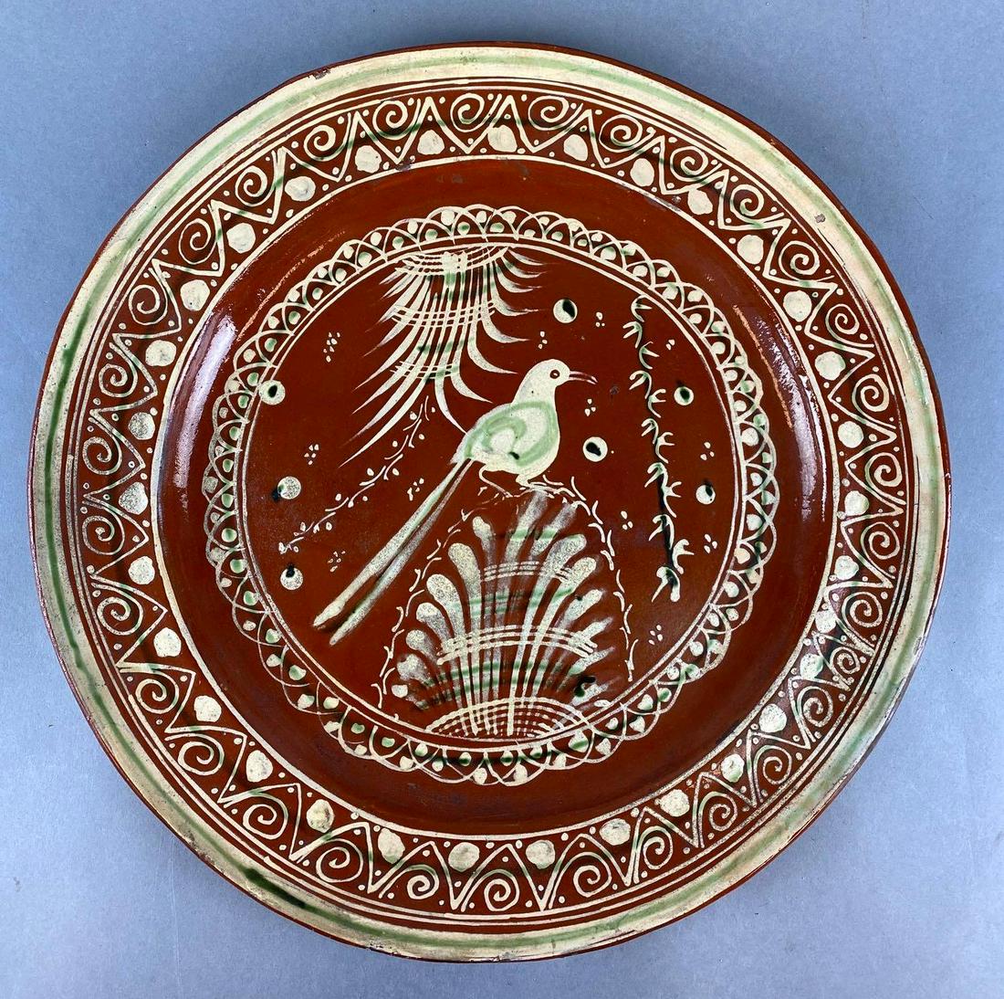 Mexico Redware Glazed Pottery Plate (1 of 6)