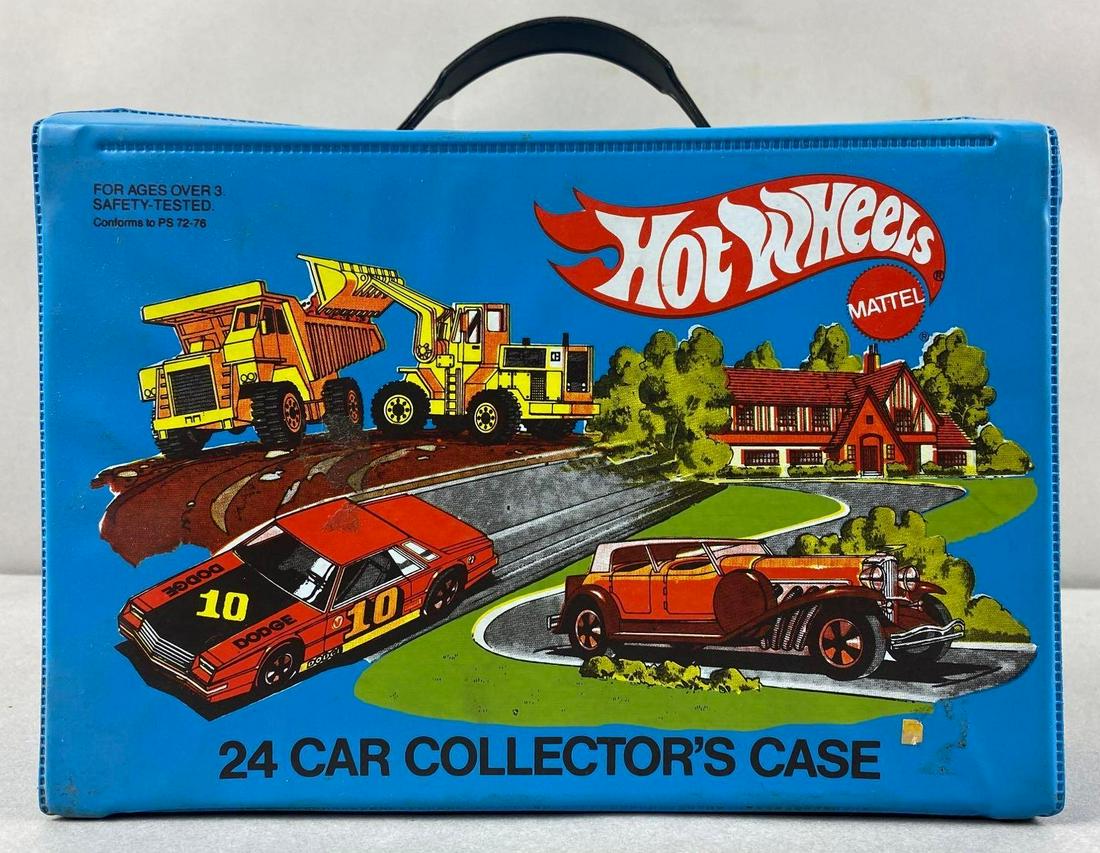 Hot Wheels Vinyl 24 Car Collectors Case: 1980, Mattel. With limited warranty. NO CARS. 7 x 9 1/2 x 3 inches (not measuring handle)