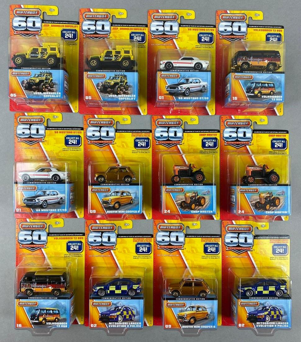 Group of 12 Matchbox 60th Anniversary Die-Cast Vehicles with Original Shipping Box (1 of 4)