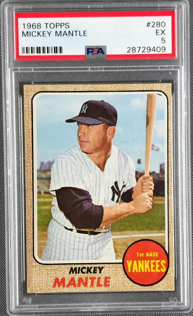 1968 Topps Mickey Mantle #280 PSA 5 (1 of 2)