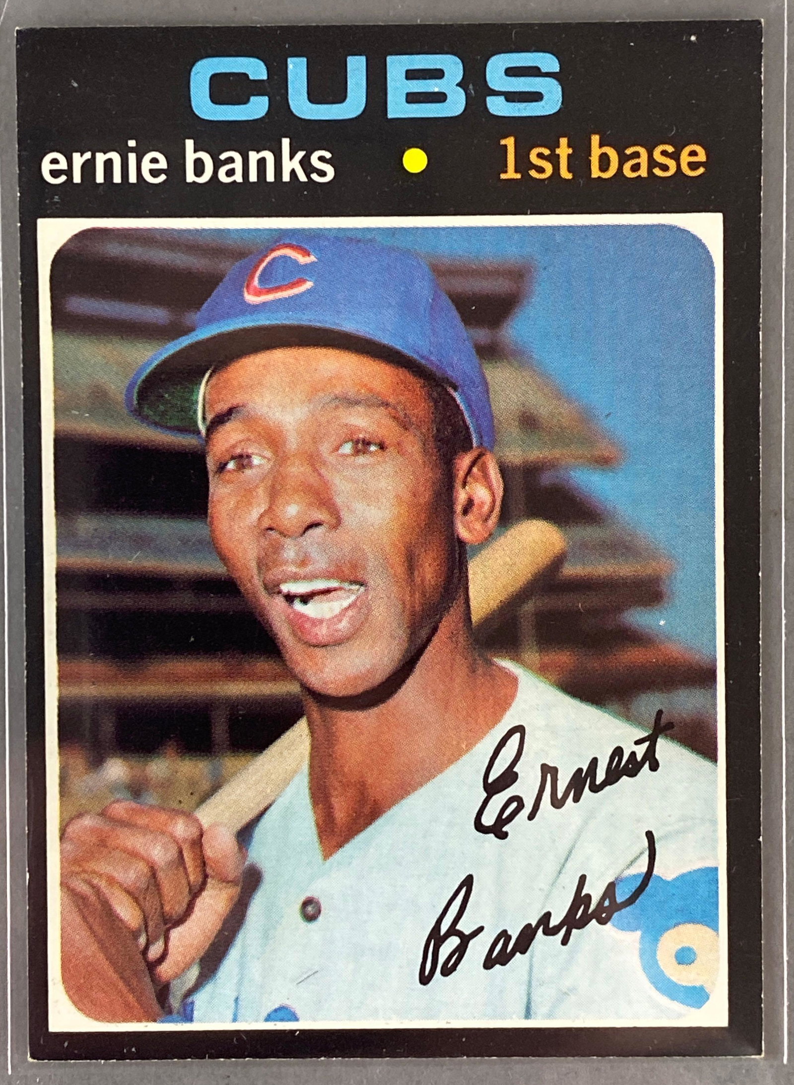 1971 Topps Ernie Banks #525: 1971 Topps Ernie Banks #525