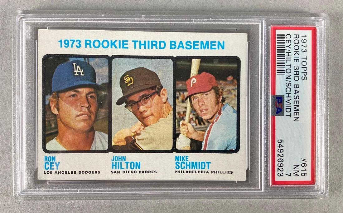 1973 Topps Rookie 3rd Basemen Cey/Hilton/Schmidt #615 PSA 7 (1 of 2)