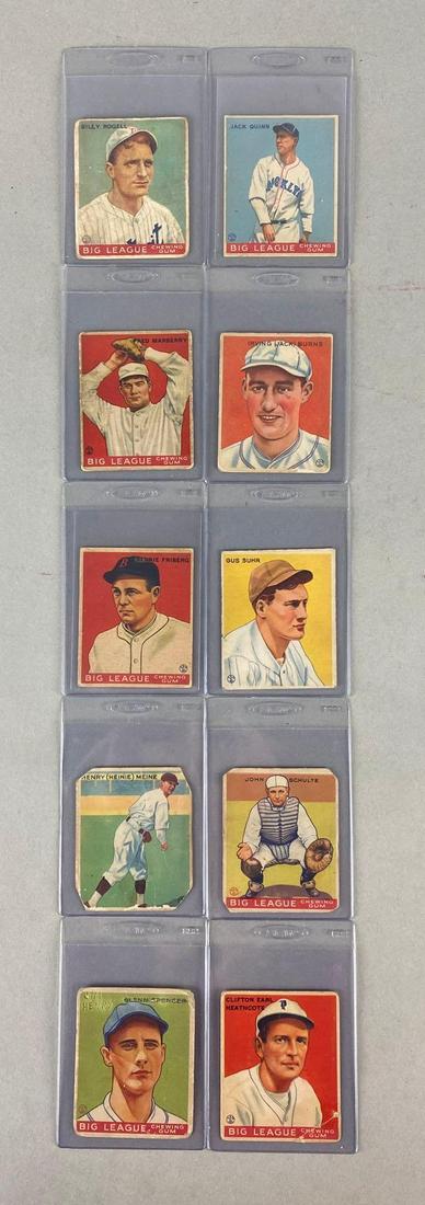 10 - 1933 Goudey Baseball Cards (1 of 2)