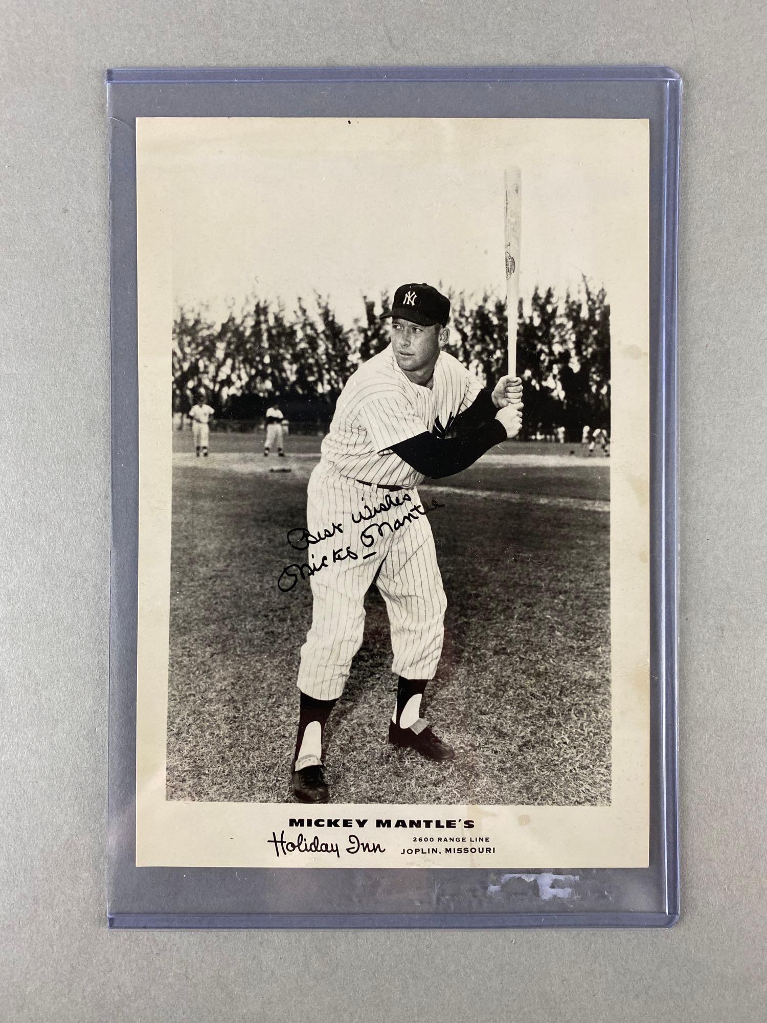 1958 Holiday Inn Mickey Mantle Premium Photo Card (1 of 2)