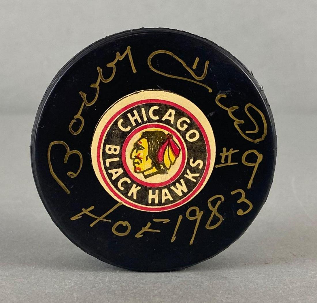 Bobby Hull Signed Hockey Puck (1 of 4)